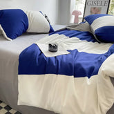 Stripes Dots Bed Linen Set - Duvet Cover, Quilt Set, Queen Size Comforter - Himpall